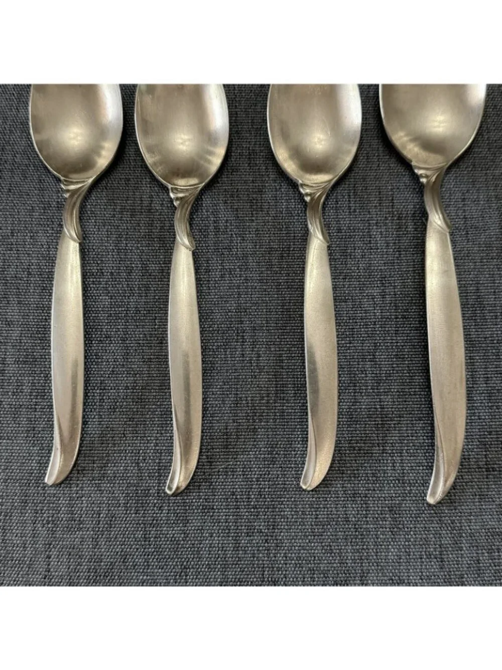 3 Teaspoons 1 Soup International Silver 1847 Rogers Bros FLAIR Silverplate 1956